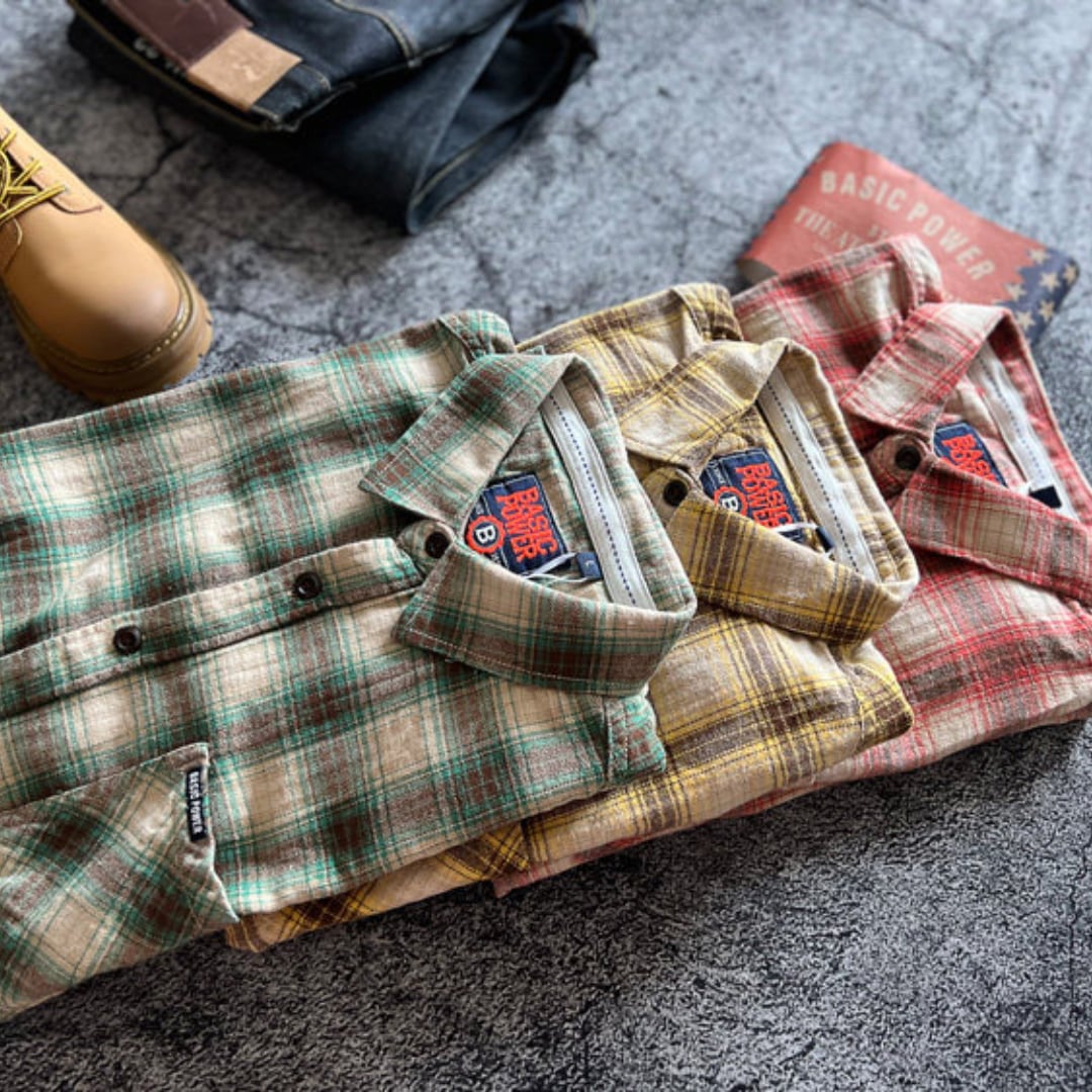 washed and brushed long-sleeved casual shirt(GV268)