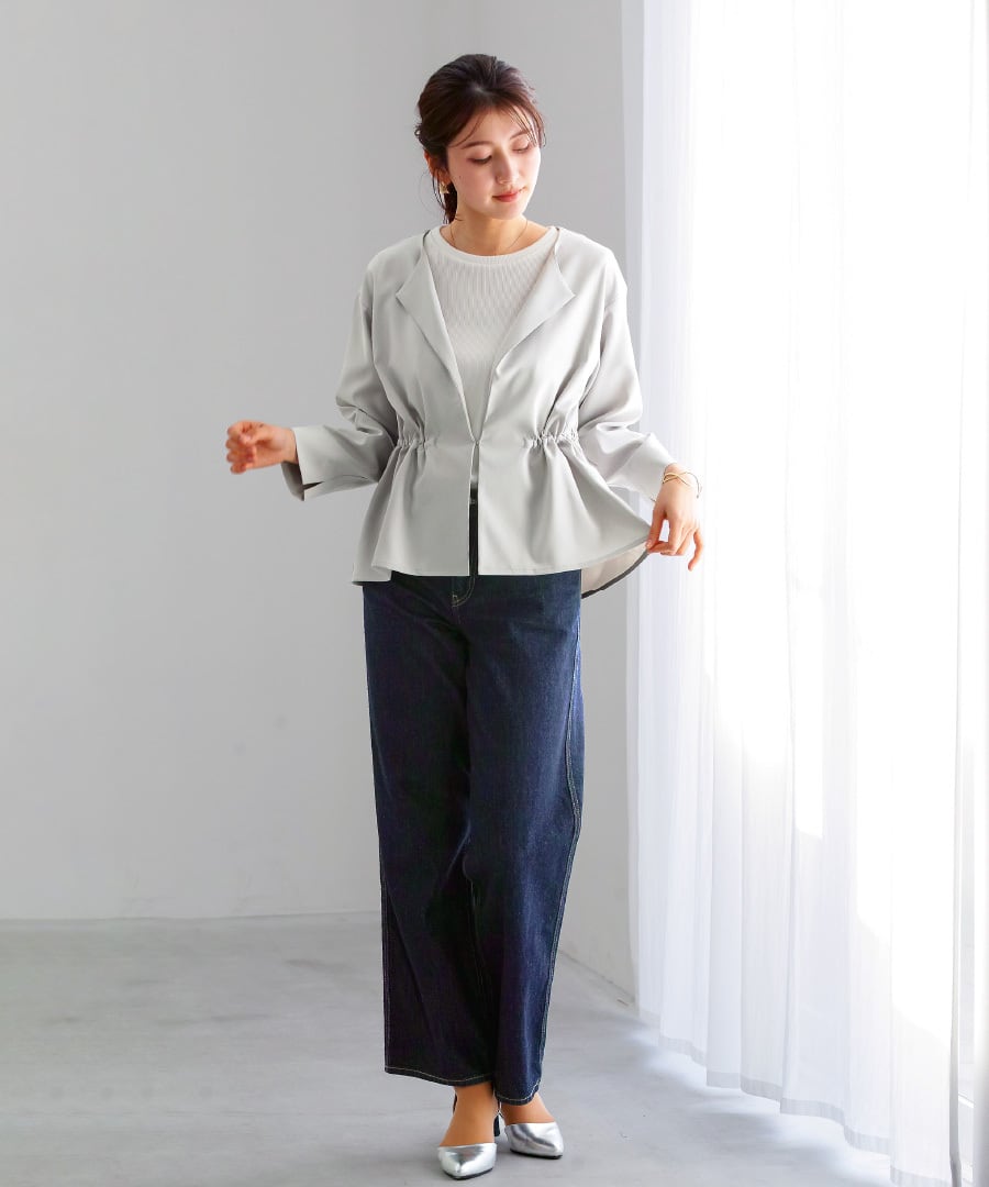 SALE 50％OFF】【サステナブル素材】オックスシャンブレー・ドロスト