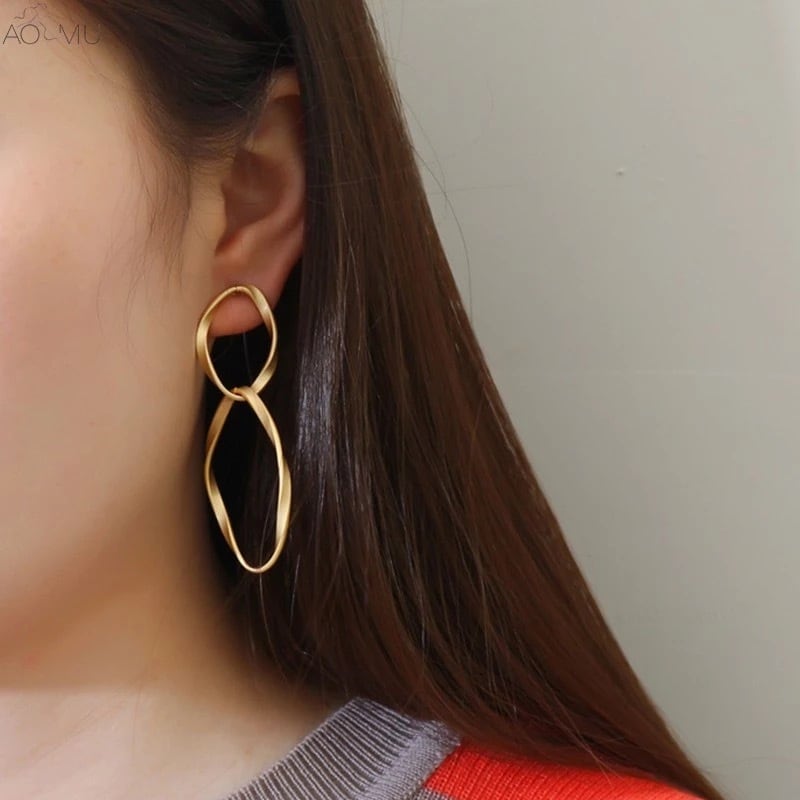 送料無料【予約商品】 (80769) 大きめ ピアス シンプル ゴールド シルバー ピアス お洒落 シンプル 大人可愛い 結婚式 プレ花 花嫁 チェーン