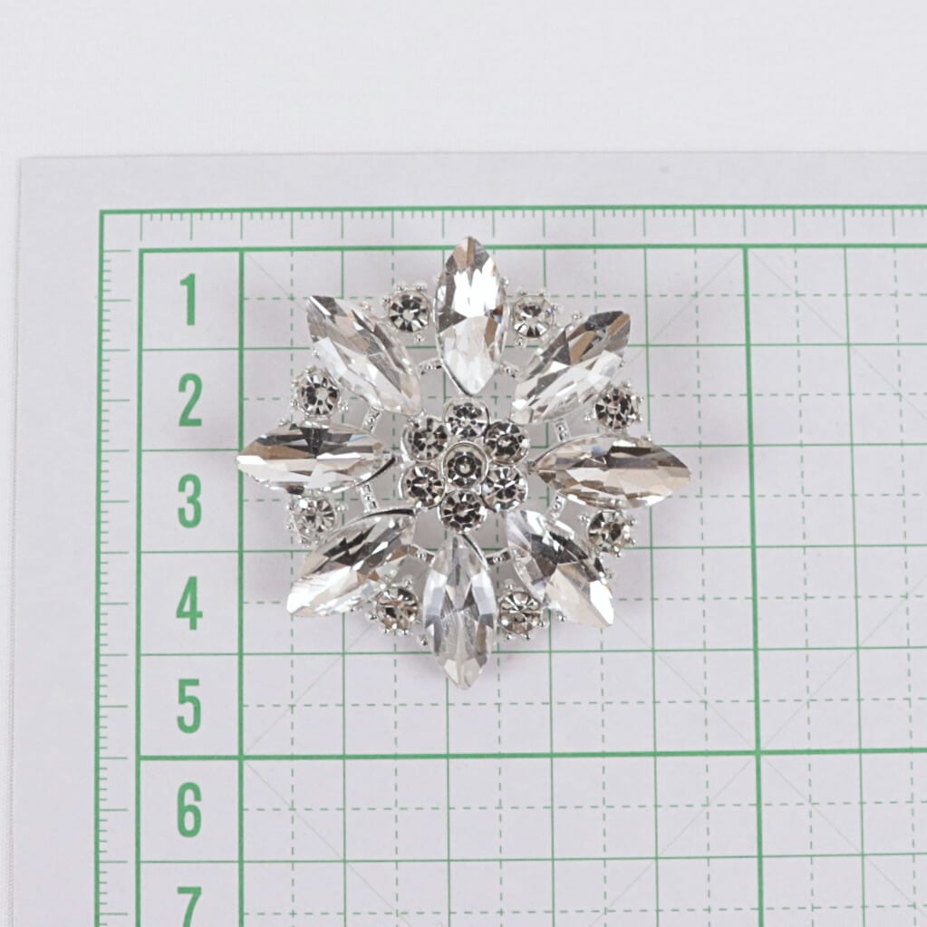 フラワー パーツ お花 スノークリスタル 金属 シルバー ゴールド