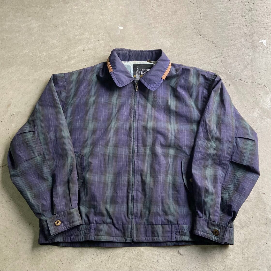 80年代 ビンテージ LONDON FOG ロンドンフォグ チェック柄 スイング 
