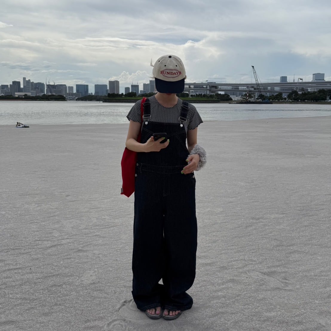 インディゴデニムサロペ_LN03455