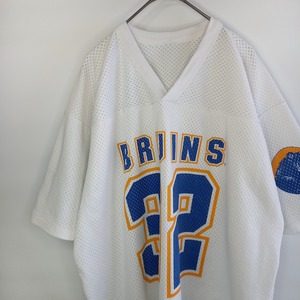 アメリカ製　NHL　BRUINS　ホッケーシャツ　ゲームシャツ　メッシュ　白