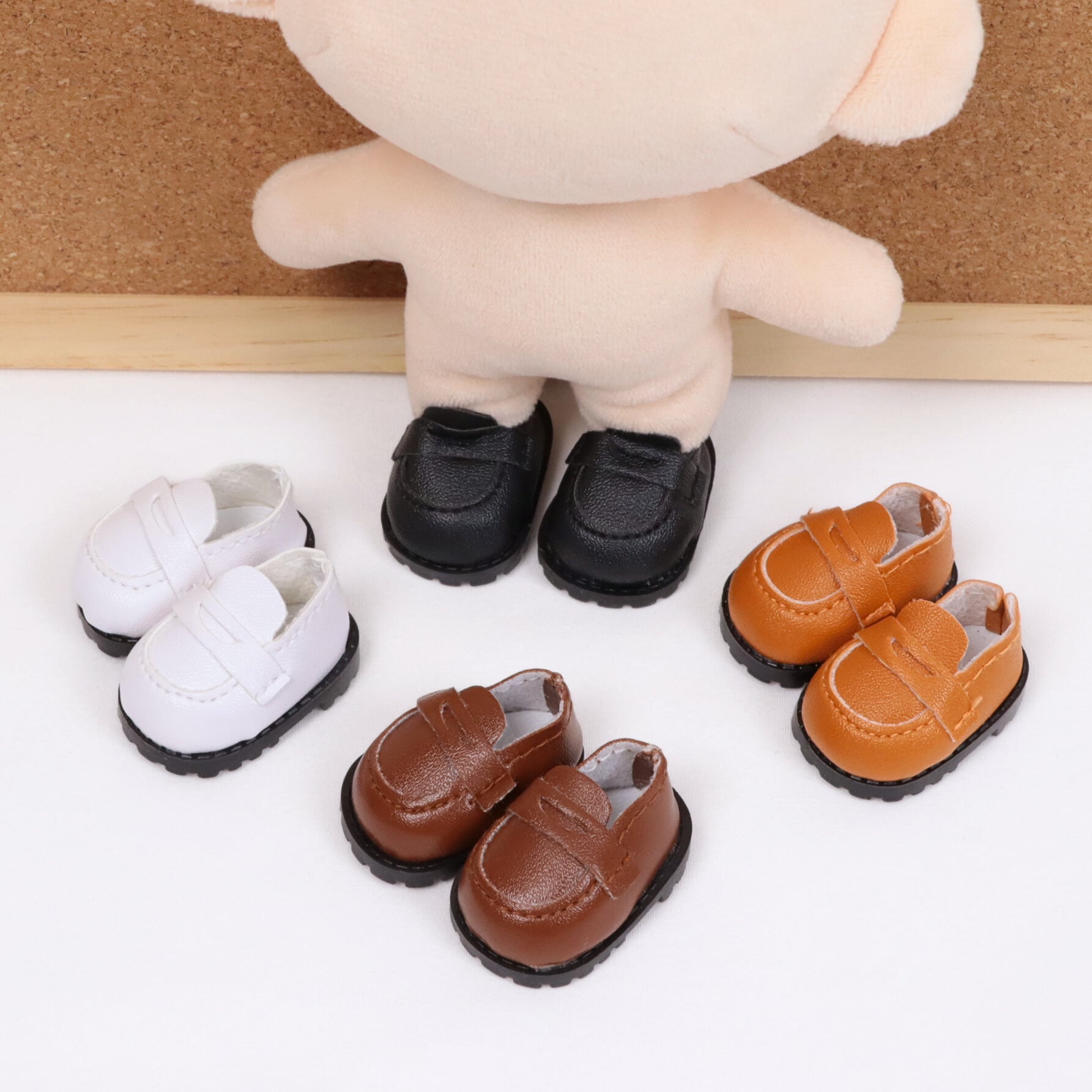 PU靴 ブーツ 20cm用 革靴 シューズ ファスナー 03020010 ぬい服