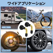 バイク用エアーバルブ ２個セット L型 ゴムチューブレスバルブ スナップインバルブ PVR-70 原付 二輪 オートバイ用 チューブレスバルブ 耐久 バルブ交換 90度に曲がったバルブ 挿入しやすい 予備のバルブコア1個サービス スクーターや小径車などに適しています