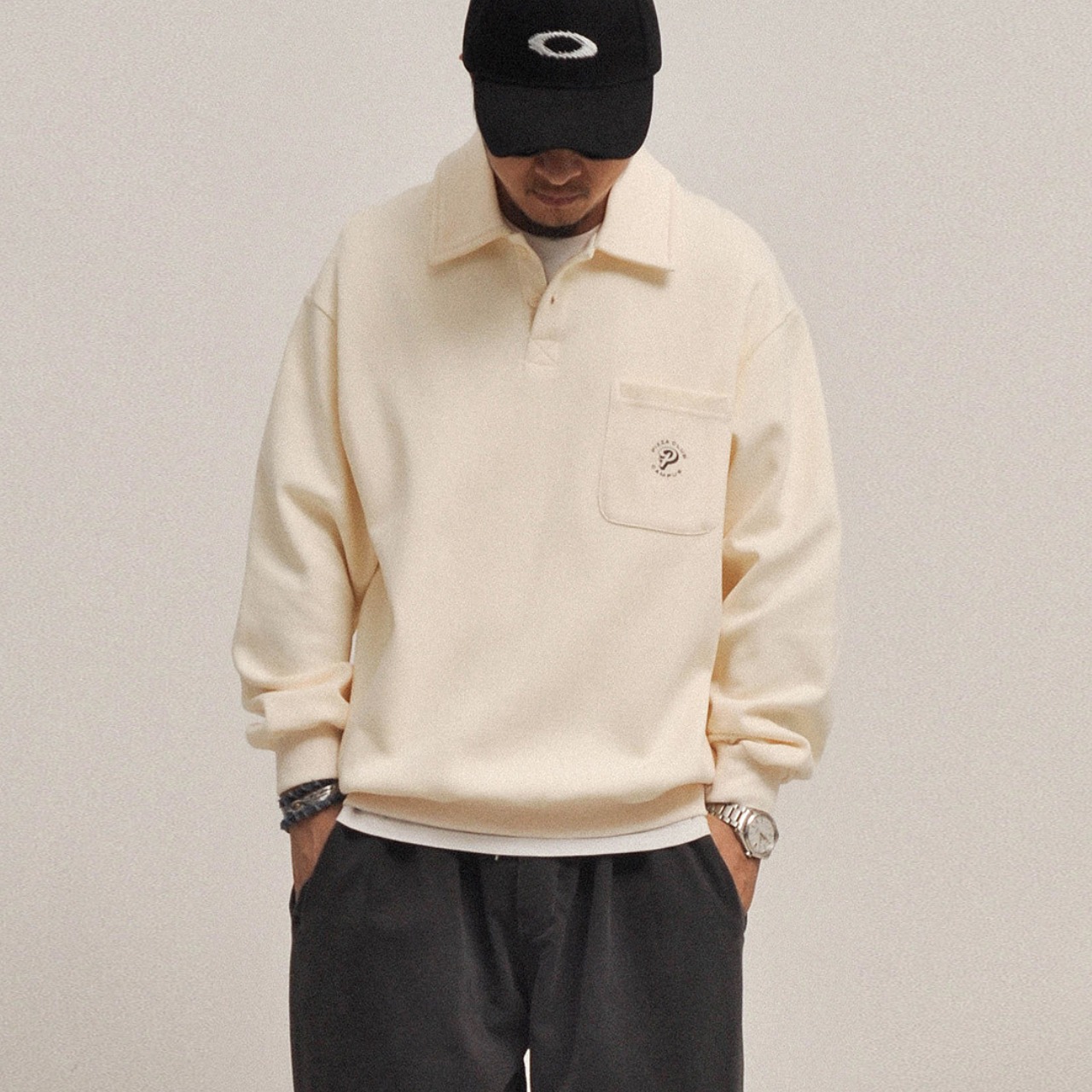 ポロカラー プルオーバー スウェット A1701 - 9