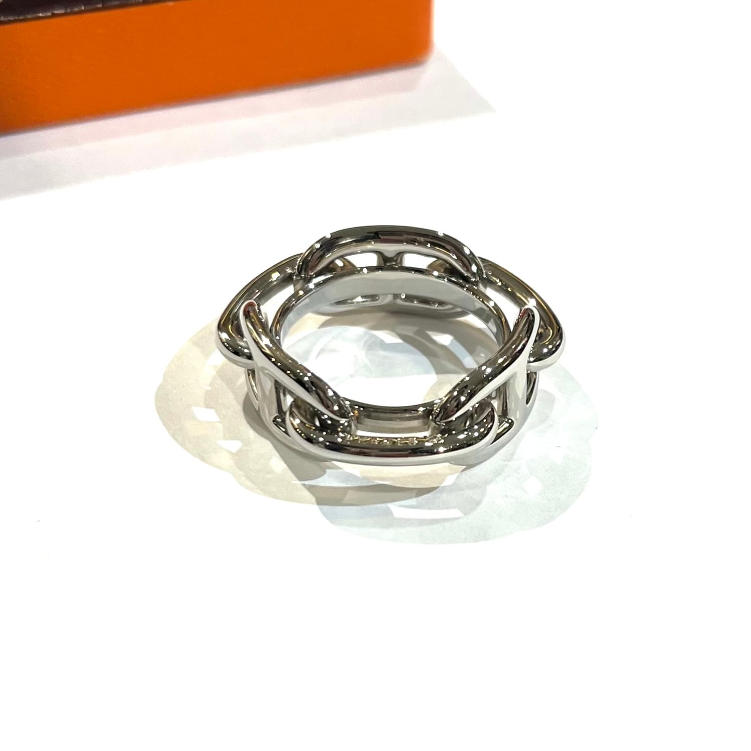 再入荷【HERMES 】HERMES スカーフリングVINTAGE シェーヌダンクル