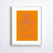 EAU DE PARFUM N°8｜香りの余韻を描くミニマルパフュームアート｜上質な線の美しさで空間を洗練｜高品質ポスターA2ポスター