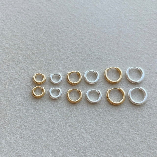 silver925 donuts pierce（8㎜ / 10㎜ / 12㎜）