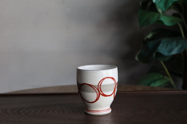 波佐見焼　輪の舞 Wa-no-mai コップ(赤)