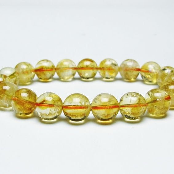 シトリンクォーツ ブレスレット 虹入り 11mm シトリン ブレス 一点物 メール便可 [M便 1/10] 111-46210