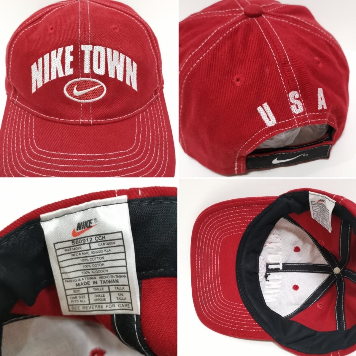 90s nike 6パネル　キャップ　帽子　 nike town USA