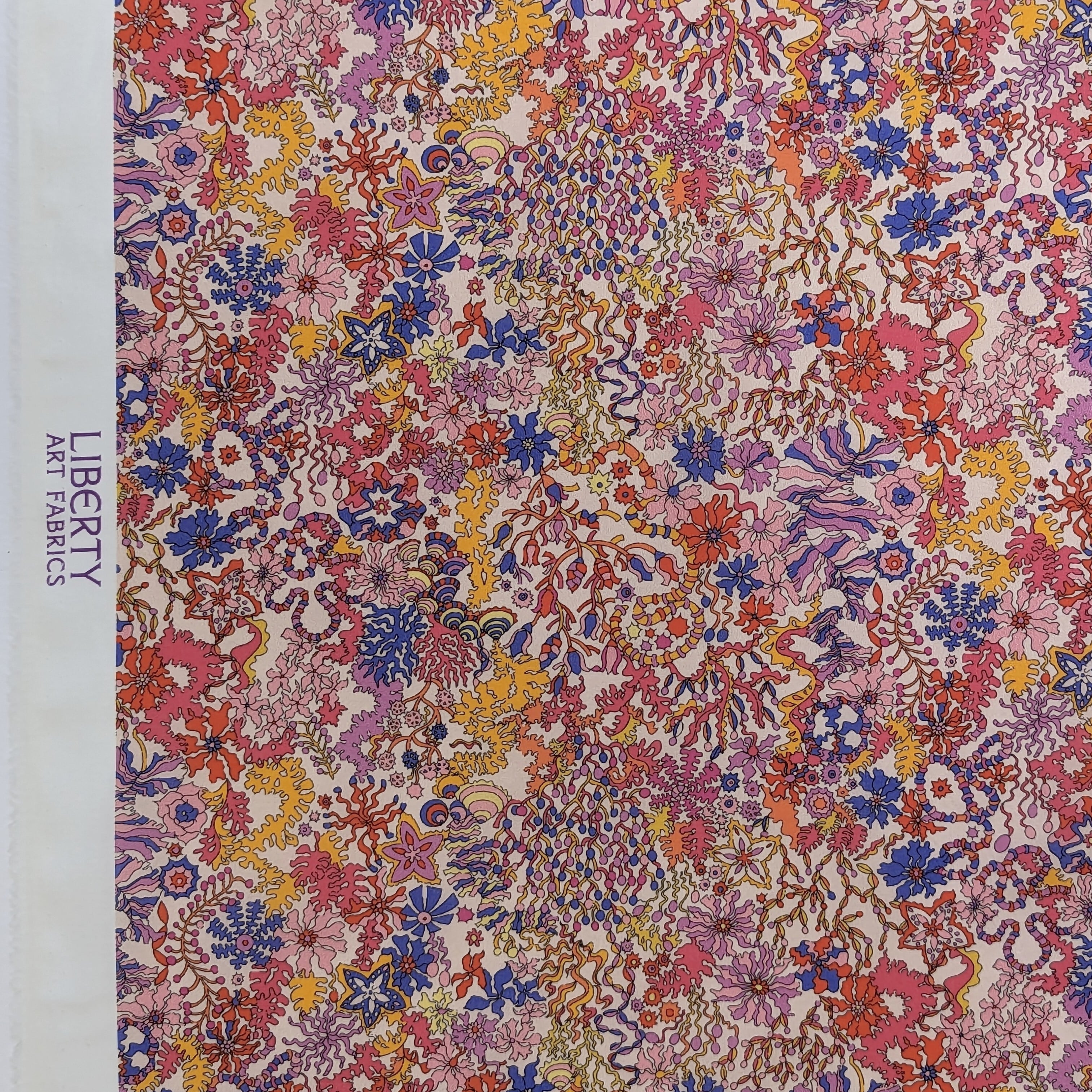 ◆輸入 リバティ LIBERTY タナローン Ocean Forest Small Red オーシャンフォレストスモール レッド 約130×50cm