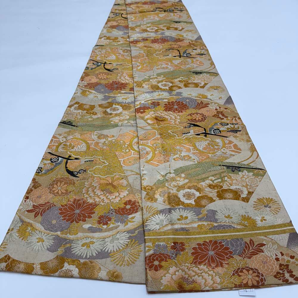 丸帯 アンティーク ヴィンテージ 全通 金帯 335cm 花嫁衣装 貸衣装 中古 リサイクル 結婚式 婚礼 着付け 舞台 きもの 着物 5099