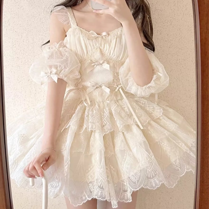 新品　タグ付き　DarkRedRUM　廃退　ダメージ　姫袖カーデ　コルセット付き サブカル 服 地雷系 通販 継袖 姫袖 かわいい 平成レトロ ろりぃ