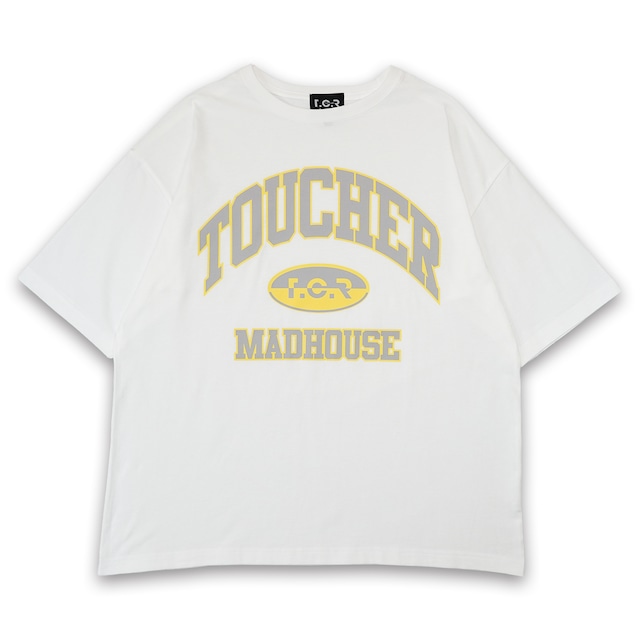 T.C.R MADHOUSE S/S TEE - WHITE / GRAY / YELLOW