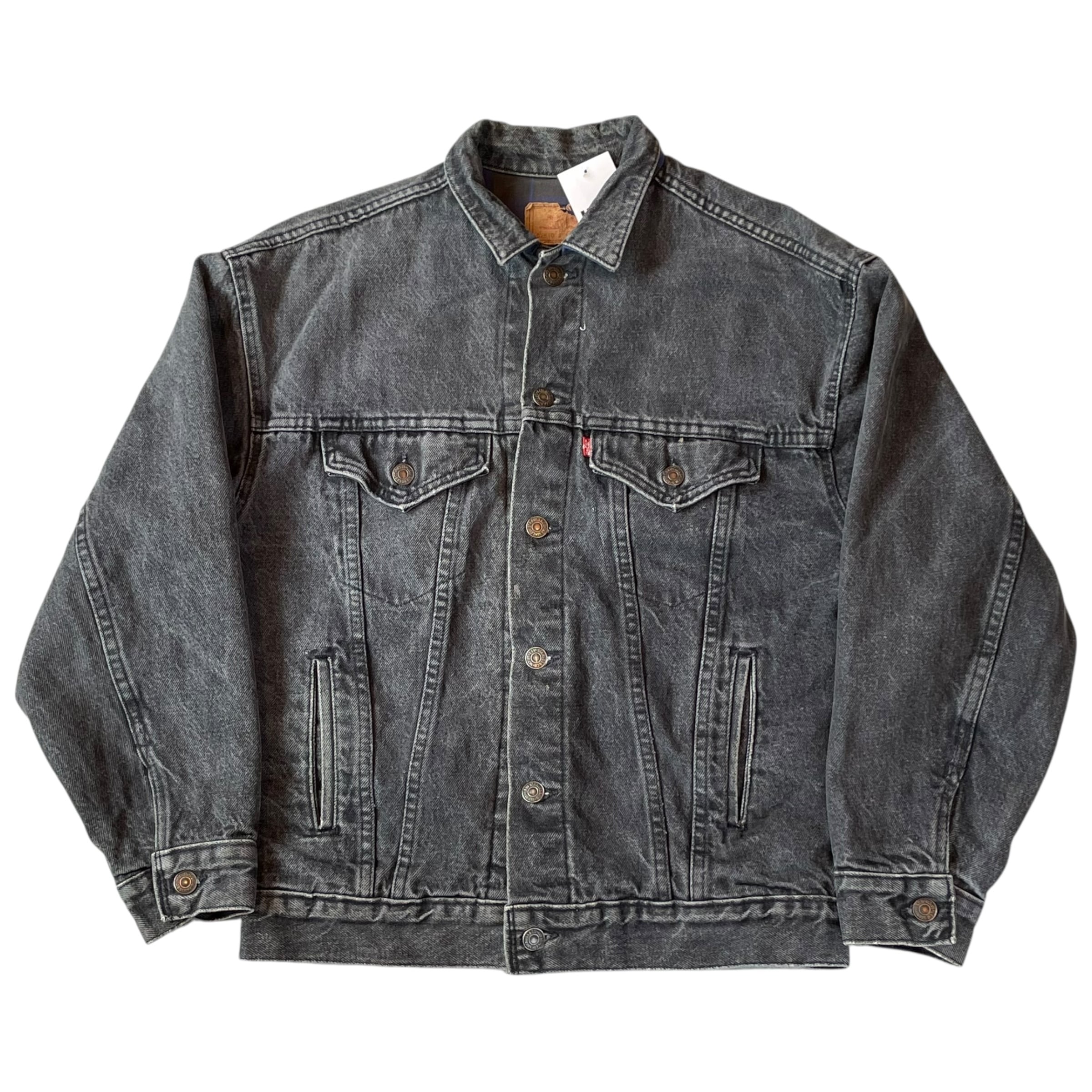 80s Levi's 57510 "Black" flannel lining denim jacket