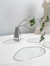 PUDDLE GLASS PLATE / 3種の形 / W157×H96
