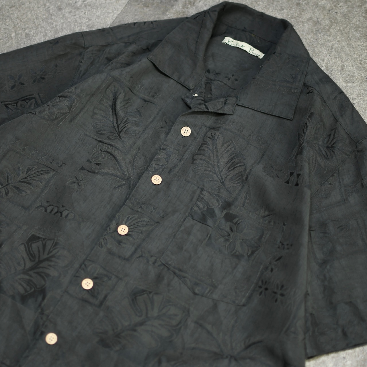Batik BAY jacquard weave pattern aloha shirt
