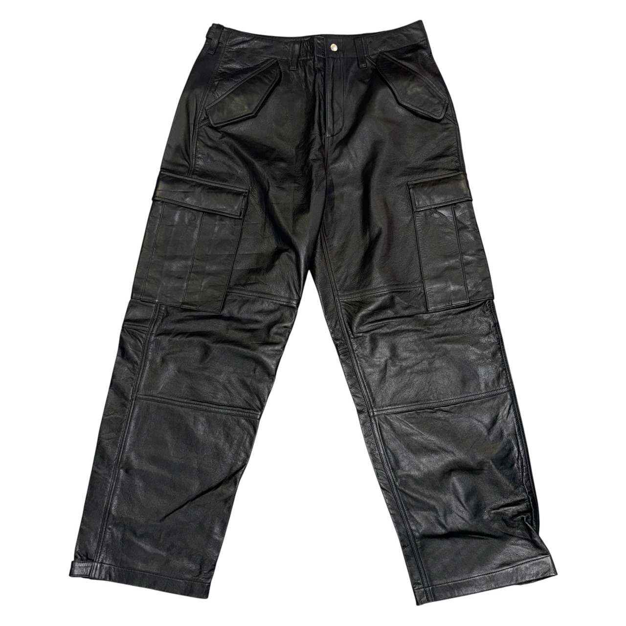 【STUSSY】ステューシー MILITARY CARGO LEATHER PANT レザー カーゴパンツ 32