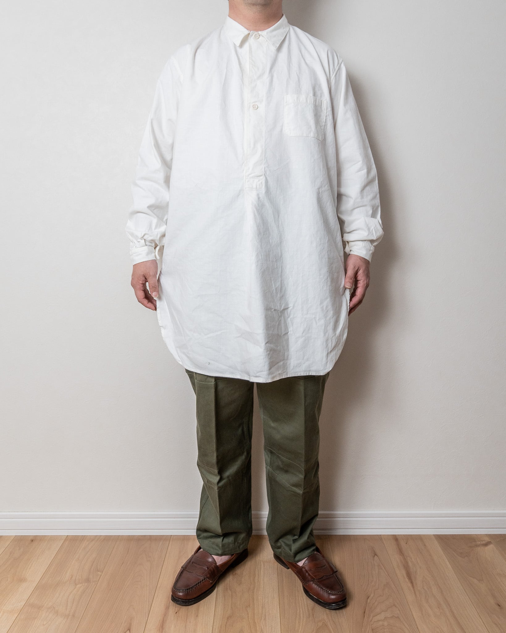 DEADSTOCK】50's Swedish Army Grandpa Shirt スウェーデン軍 実物 ...