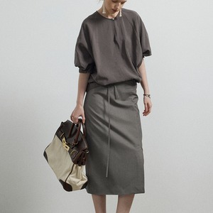 Balloon Sleeve V-Neck Pullover Blouse  T3527