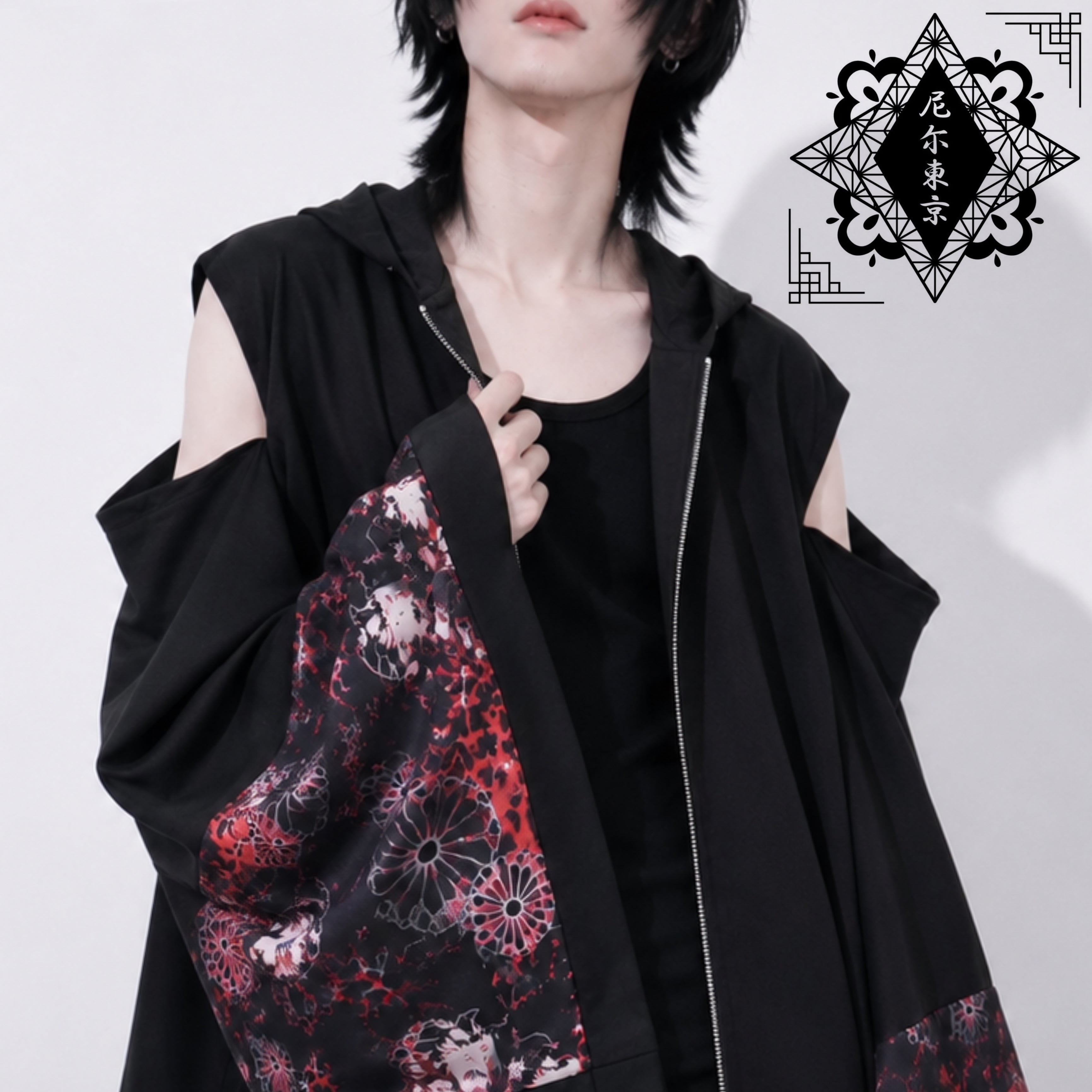 九尾の日限定限界大特価》-紅九尾- 和風着物袖3ZIP OUTER | NIER CLOTHING