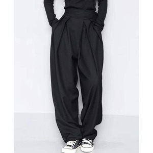 ハイウエストドレープタックワイドパンツ　D0031