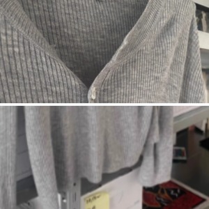 ヘンリーネックベーシックニット　0874