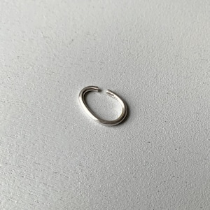 【_Fot】round wire earring SS _ egg (Ear cuff) silver/1407a_cs