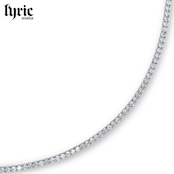 3mm 40〜60cm Clover motif pendant luxury tennis necklace silver clear