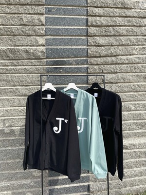 RELAX FIT COTTON CARDIGAN ＊ALL BLACK＊  " J* "