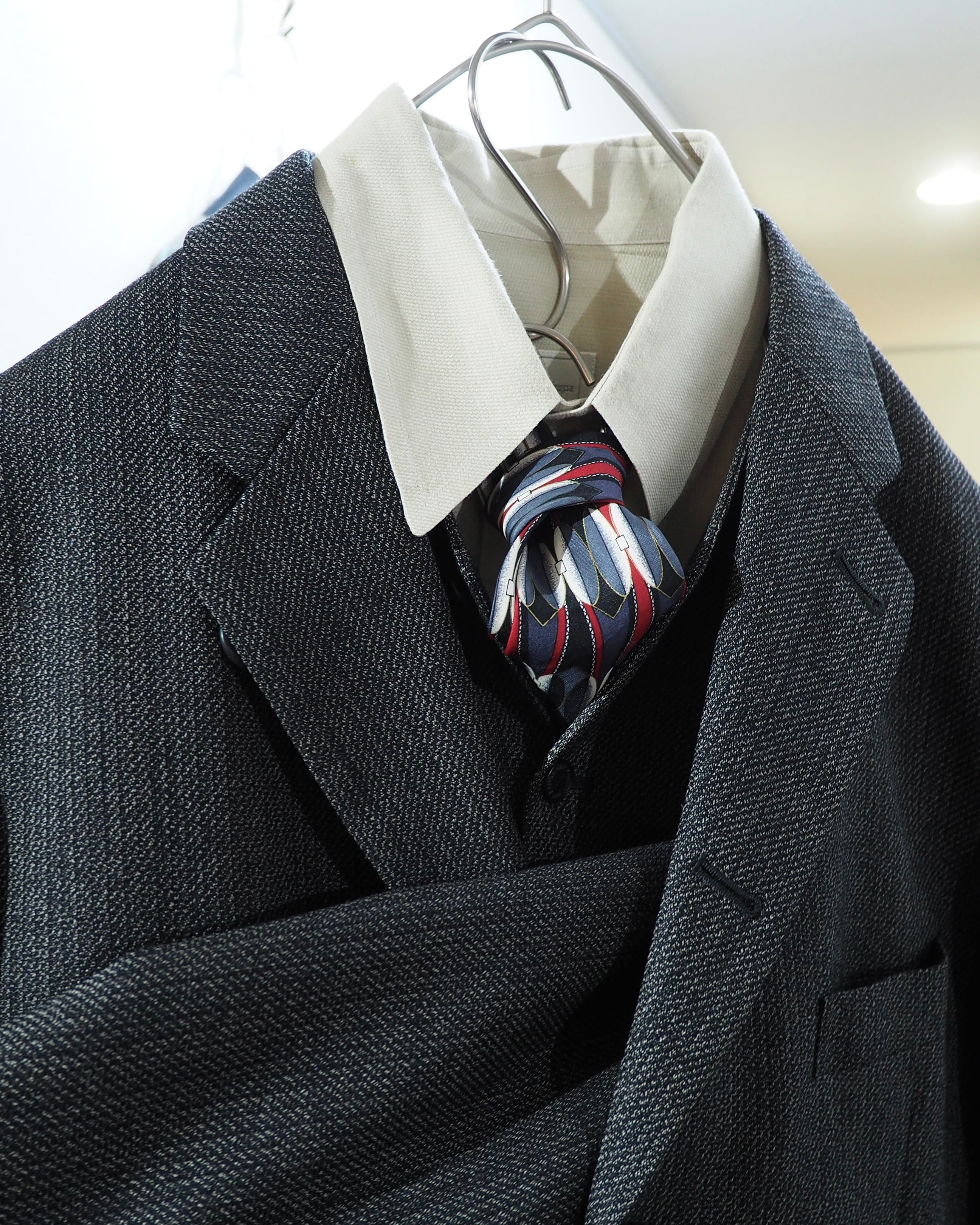 " Ermenegildo Zegna " Soft Ecru White Color vintage loose shirt