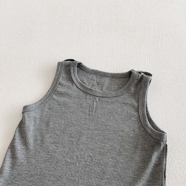 【セット】レオパード柄ノースリーブTシャツサロペットセット - 12