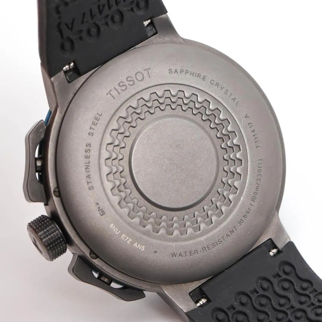 稼働 美品 TISSOT 腕時計 クロノグラフ クイックスター ブルー 3819