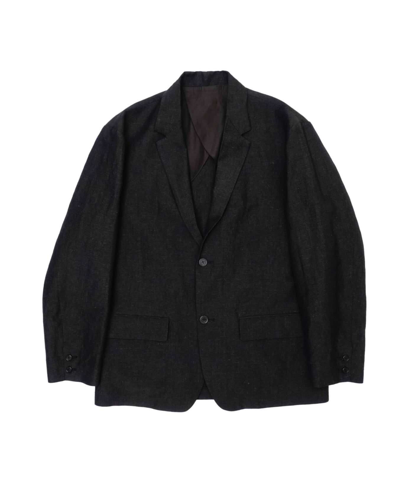 UNIVERSAL PRODUCTS. / 261-60404 WOOL LINEN 2B JACKET (CHARCOAL