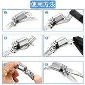 ホースクランプ 長さ3m 幅12.7mm ファスナー6個 ステンレス 長さ調整 ダクトバンド 機械配管水道管配管換気ダクト用
