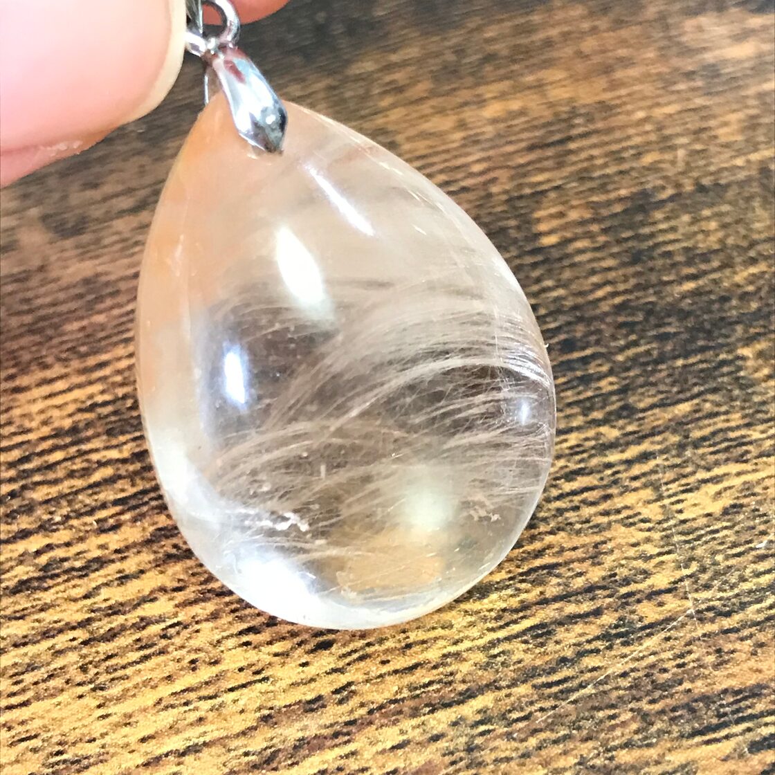 ラビットヘアルチルクォーツ ペンダント ルチルクォーツ ネックレス 