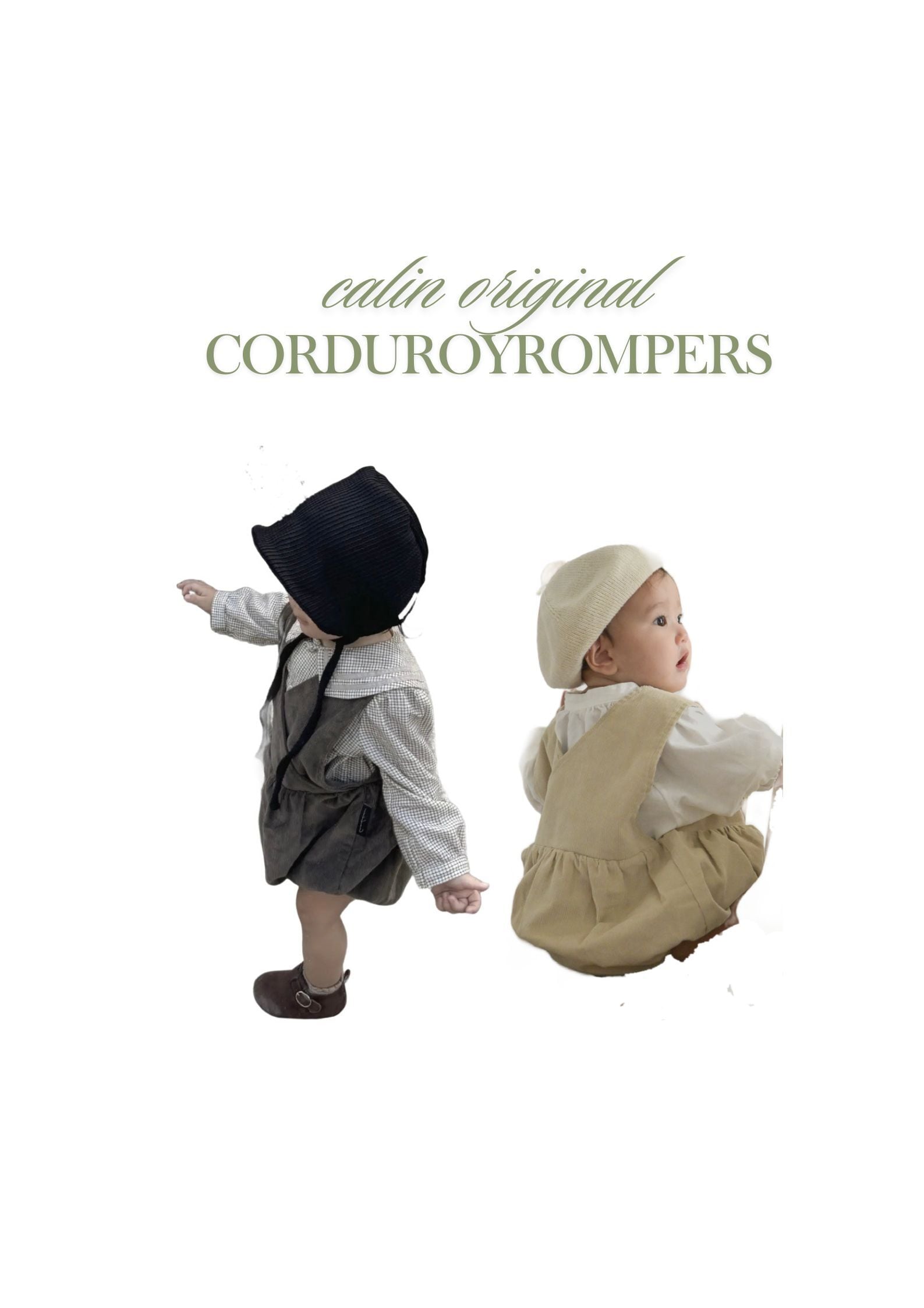 【ORIGINAL】2way corduroy rompers