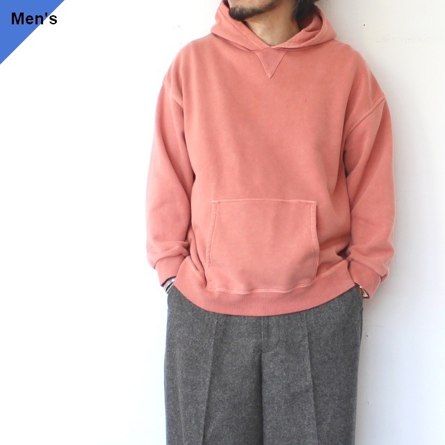 weac. ヘビーウェイトPOスウェットフーディ HOOD COVERED　（Mango Orange）