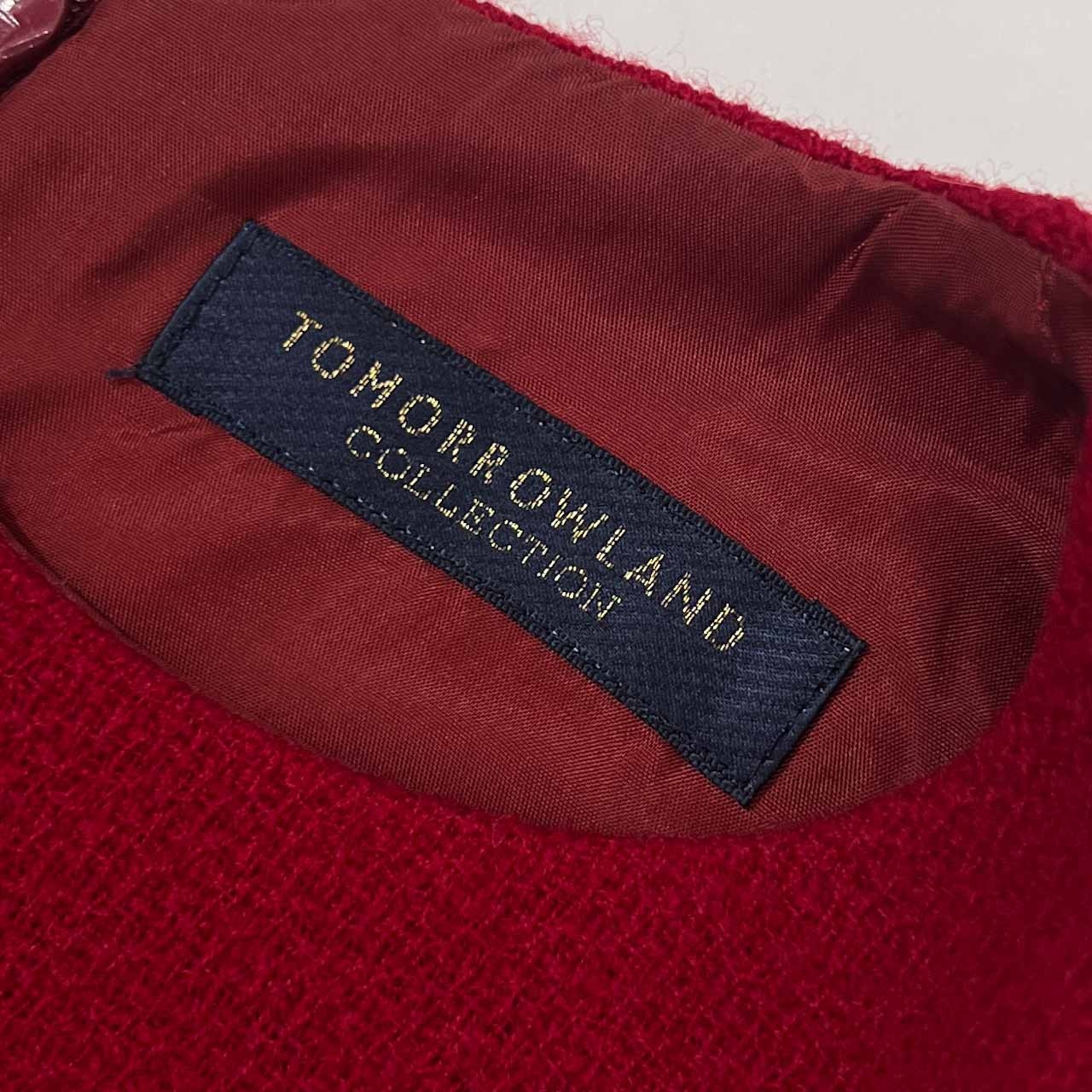 TOMORROWLAND トゥモローランド ノースリーブ ワンピース ドレス /赤 レッド/日本製