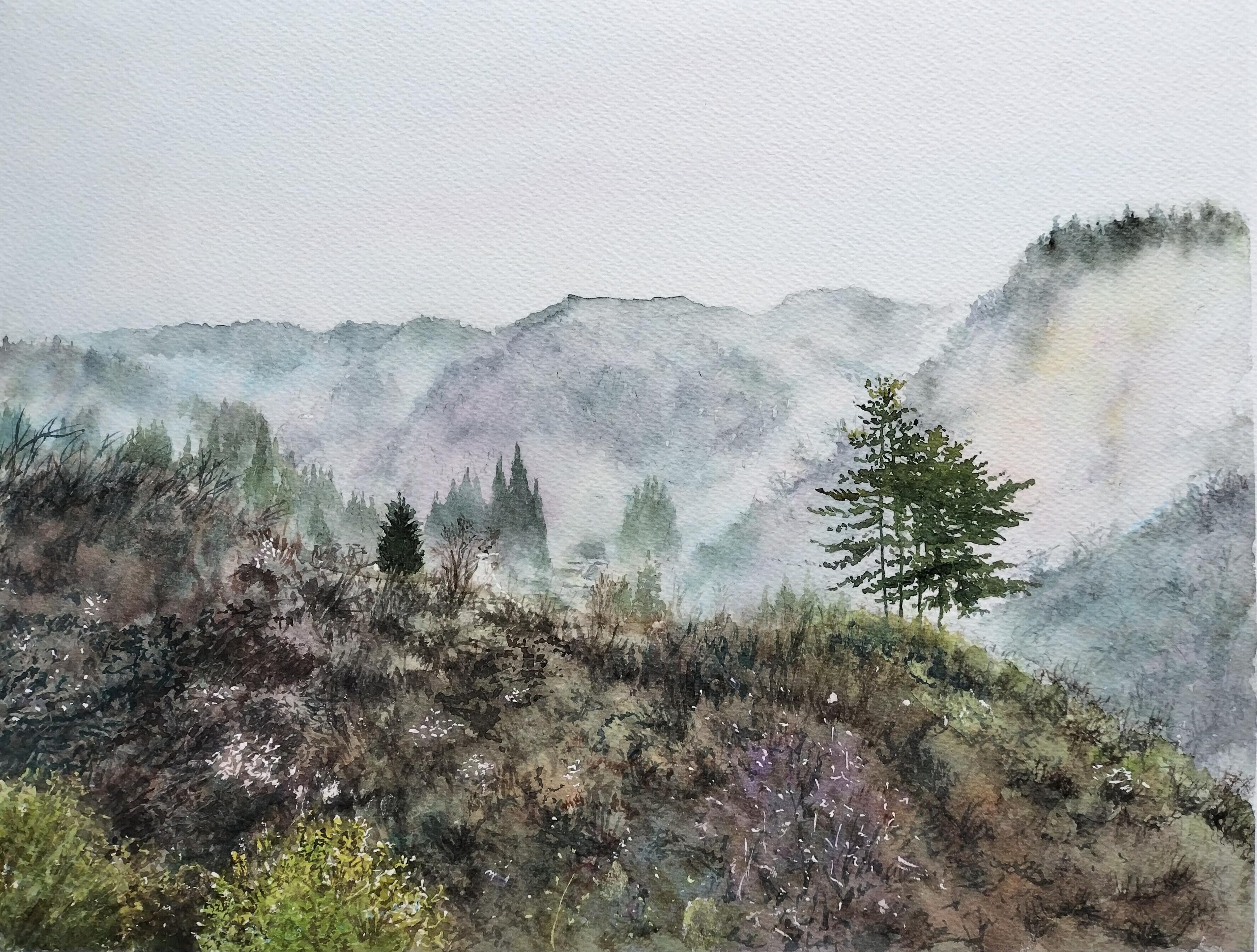水彩画 漁港の風景 山下丸 額装品 F6号サイズ 絵画 油絵 港 風景画」の