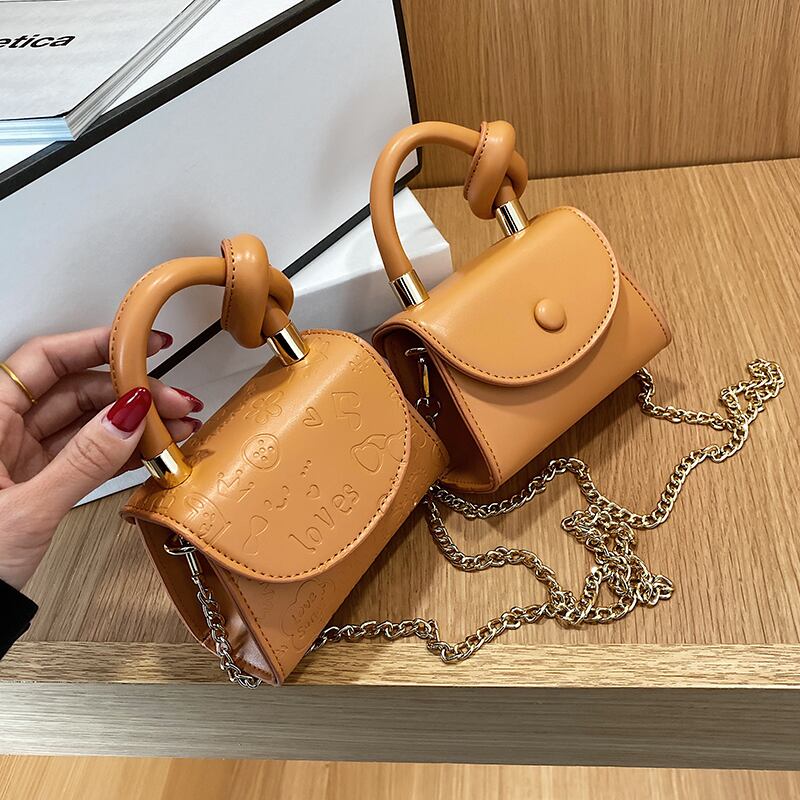 ミニサマーチェーン 夏物 スクウェア メッセンジャーバッグ ミニバッグ 手作りハンドバック95773886326