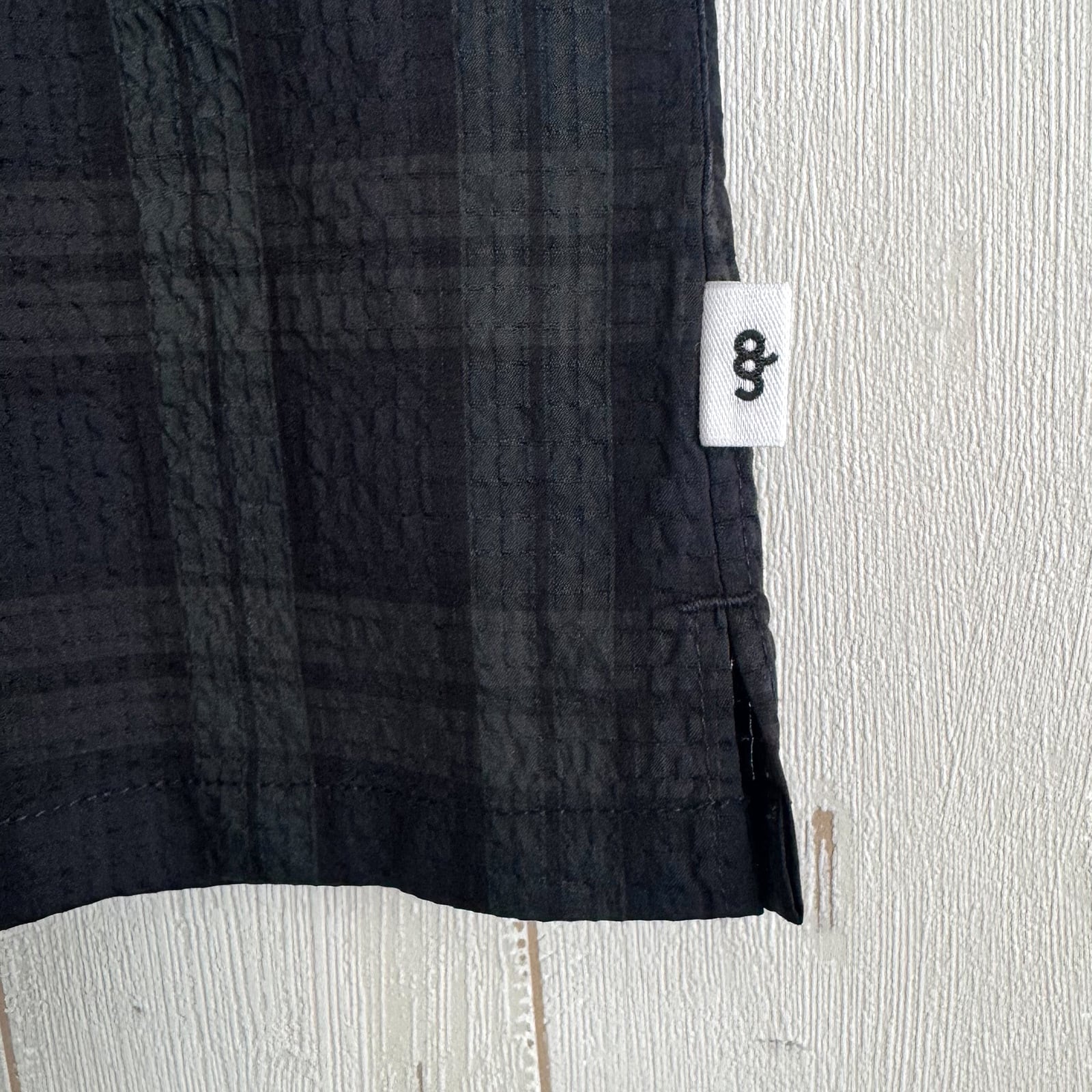 8G DOTAIR?? COOLMAX SUCKER OPEN COLLAR SHIRT -BLACK WATCH- | 8G