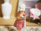 エンジ色ワンピース　ジャパンビスクドール 画像3