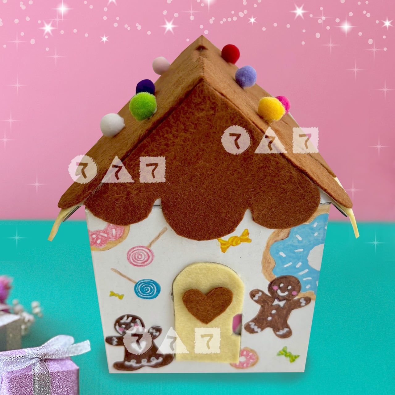 ◇お菓子の家かごハンドメイドボックス 3点セット THANKO お菓子 ケース お菓子箱 可愛い 子供 プラスチック キャンディ