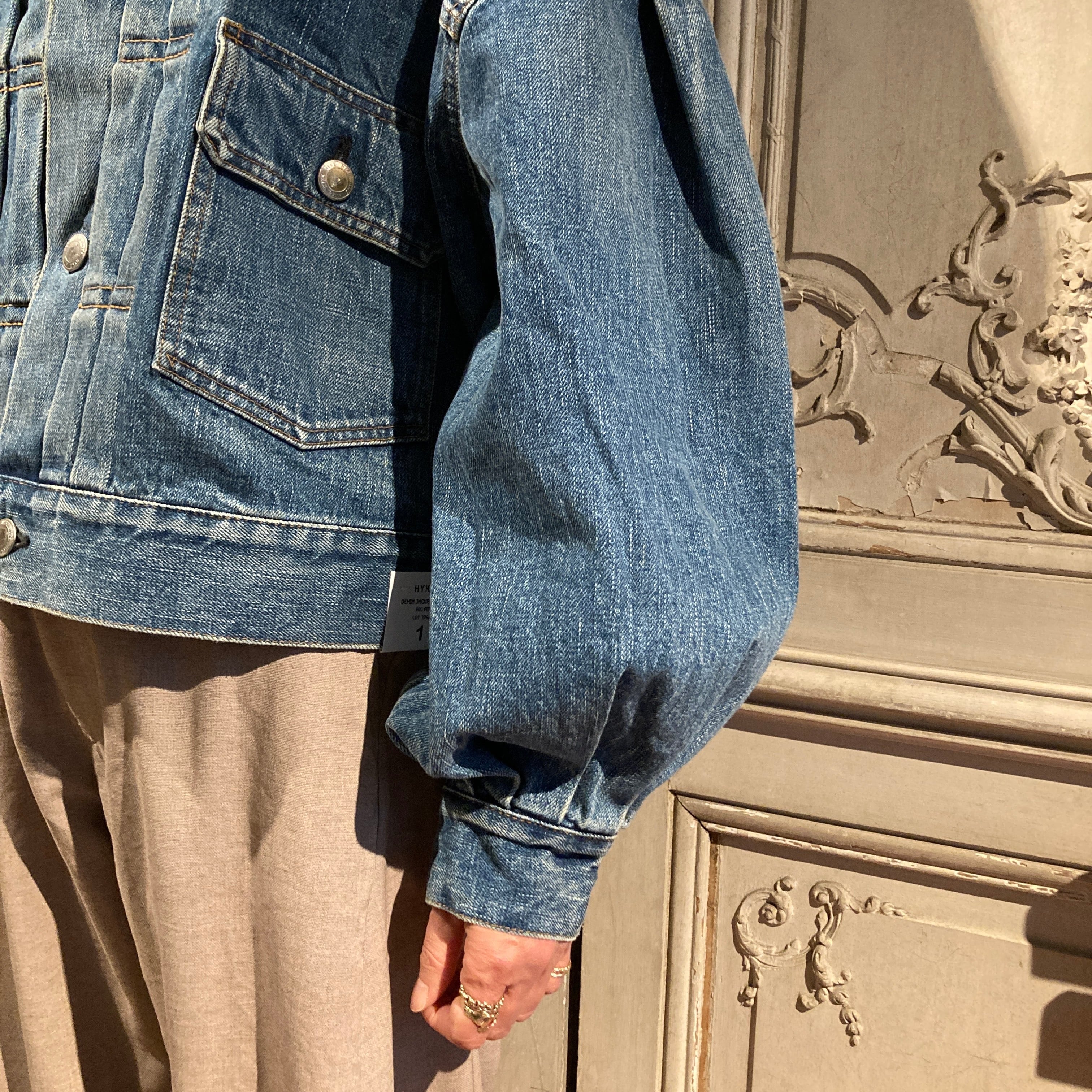 HYKE【ハイク】 BALLOON SLEEVE DENIM JACKET TYPE2 (17560) | glamour