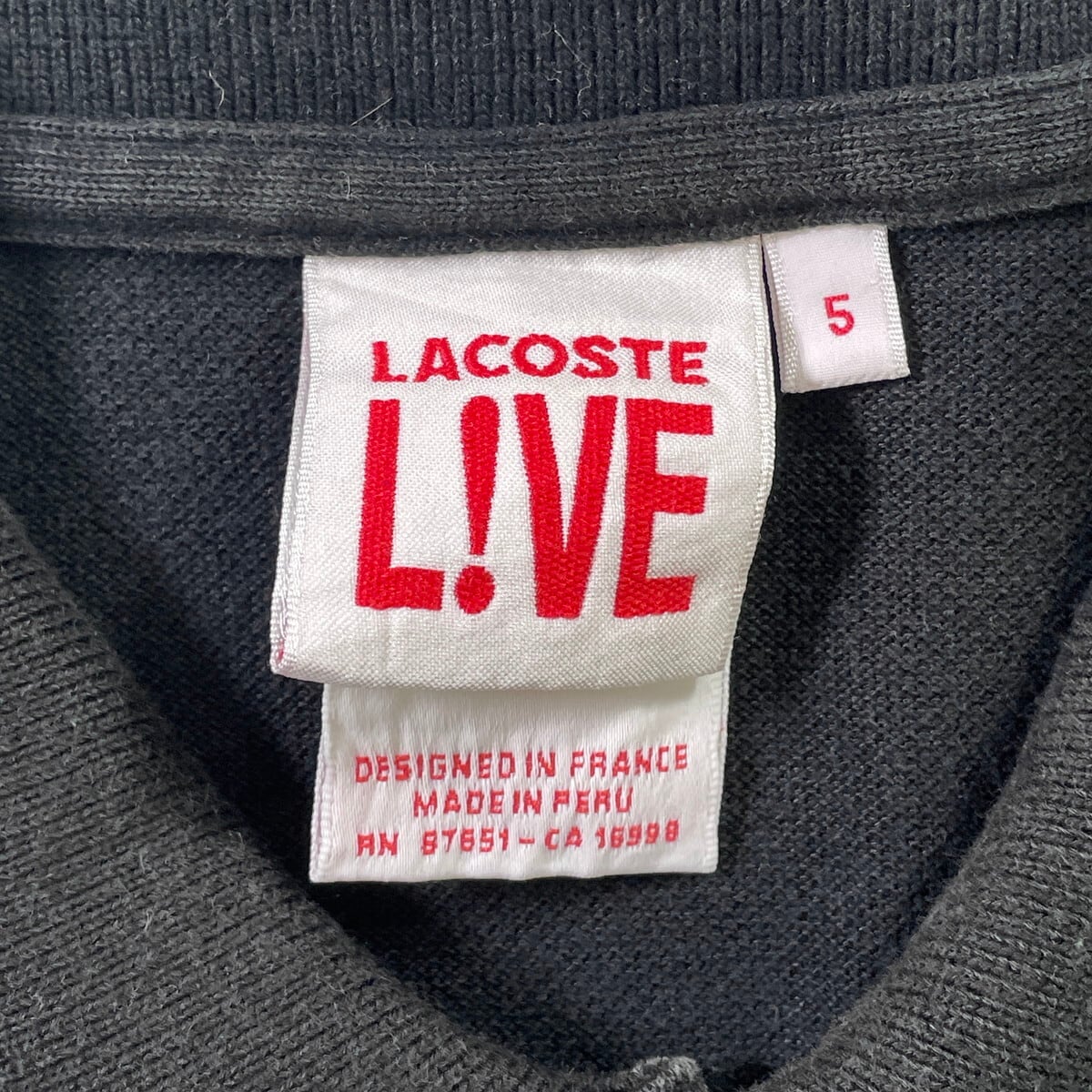 LACOSTE L!VE ラコステ ライブ 青ワニ ビッグロゴ 鹿の子 半袖
