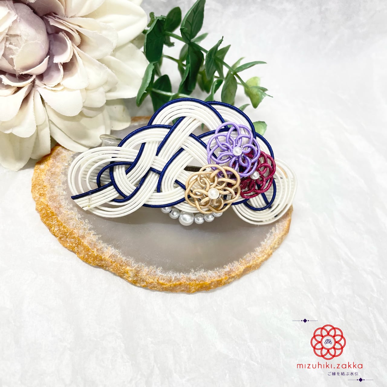 ジブリ♡4ママ さま vintage ビーズ 花モチーフ バレッタ ジブリ♡4