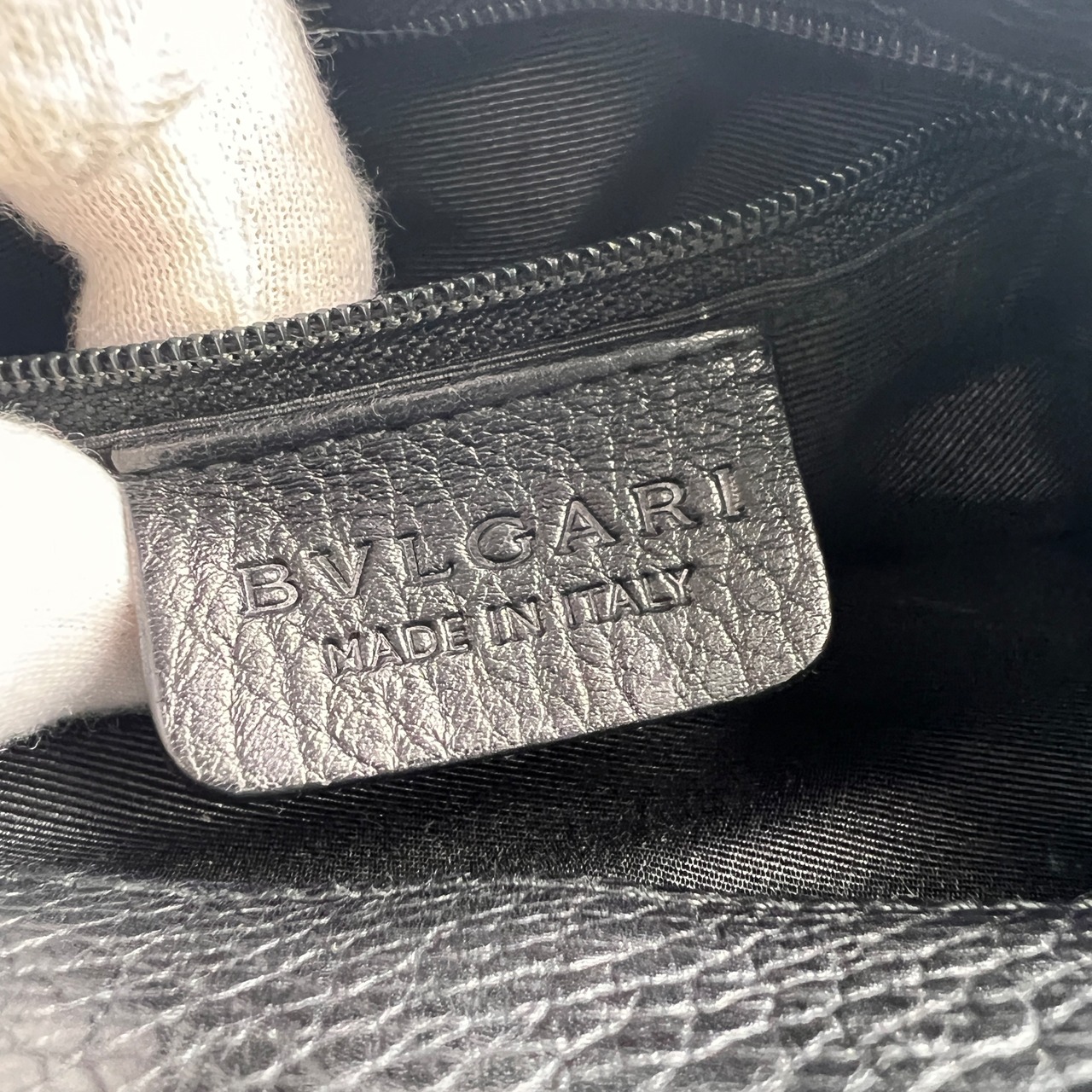 BVLGARI ブルガリ キシレッタレ キャンバス ショルダーバッグ 黒 A-13641